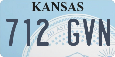 KS license plate 712GVN