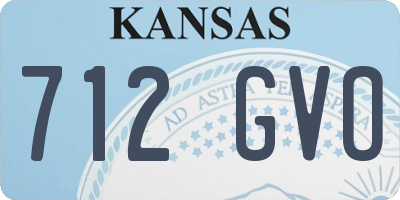 KS license plate 712GVO