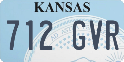 KS license plate 712GVR