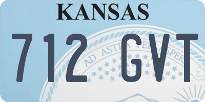 KS license plate 712GVT