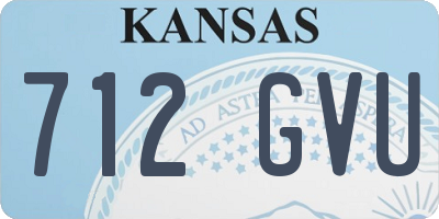 KS license plate 712GVU