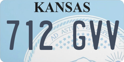 KS license plate 712GVV