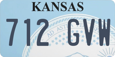 KS license plate 712GVW