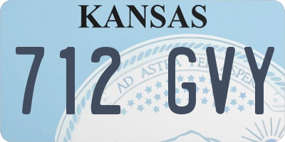 KS license plate 712GVY