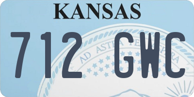 KS license plate 712GWC