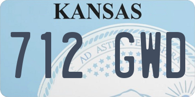 KS license plate 712GWD