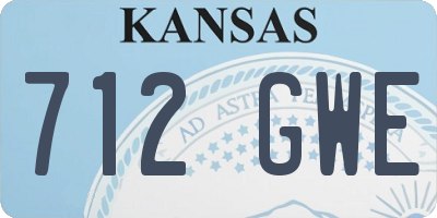 KS license plate 712GWE