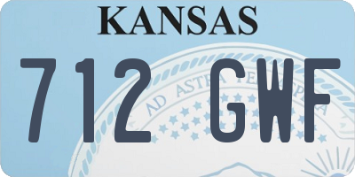 KS license plate 712GWF