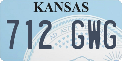 KS license plate 712GWG