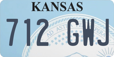 KS license plate 712GWJ