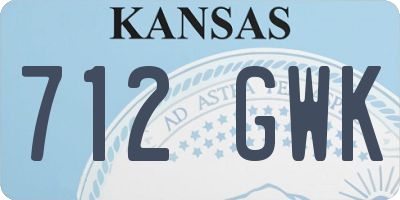KS license plate 712GWK