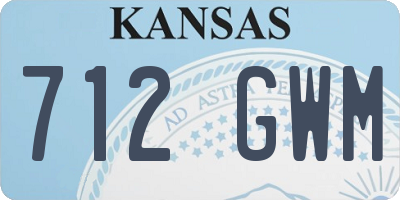 KS license plate 712GWM