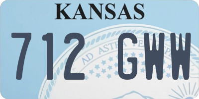 KS license plate 712GWW