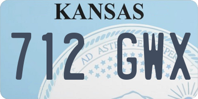 KS license plate 712GWX