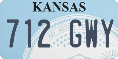 KS license plate 712GWY