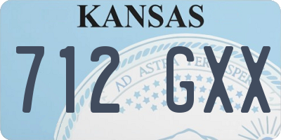 KS license plate 712GXX