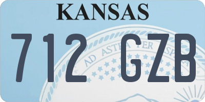 KS license plate 712GZB