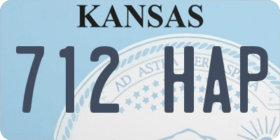 KS license plate 712HAP