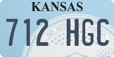 KS license plate 712HGC