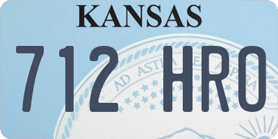 KS license plate 712HRO