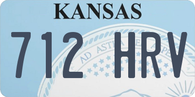 KS license plate 712HRV