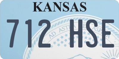 KS license plate 712HSE