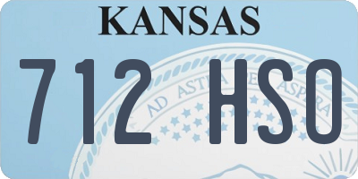 KS license plate 712HSO