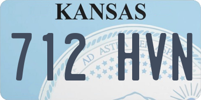 KS license plate 712HVN