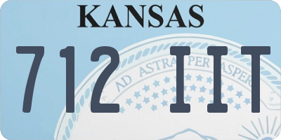 KS license plate 712IIT