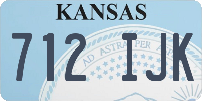 KS license plate 712IJK