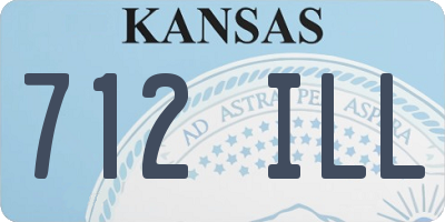 KS license plate 712ILL