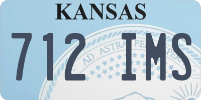 KS license plate 712IMS