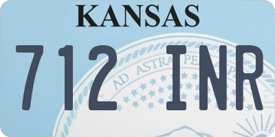 KS license plate 712INR