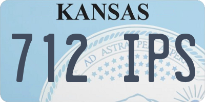 KS license plate 712IPS
