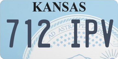 KS license plate 712IPV