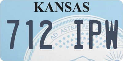 KS license plate 712IPW