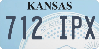 KS license plate 712IPX