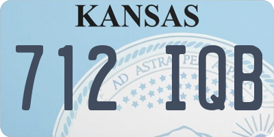 KS license plate 712IQB