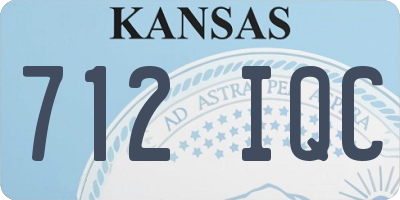 KS license plate 712IQC