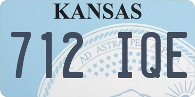 KS license plate 712IQE