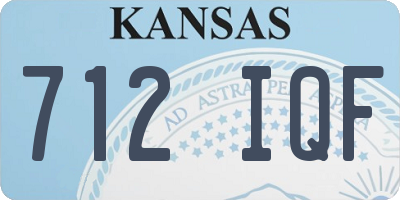 KS license plate 712IQF