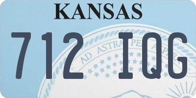 KS license plate 712IQG