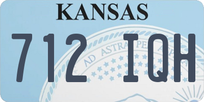 KS license plate 712IQH