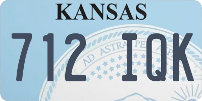 KS license plate 712IQK