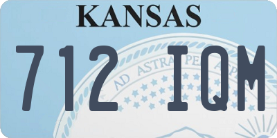 KS license plate 712IQM