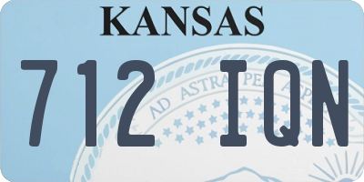 KS license plate 712IQN