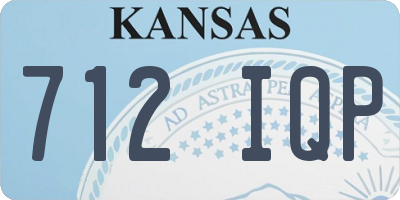 KS license plate 712IQP