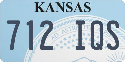 KS license plate 712IQS
