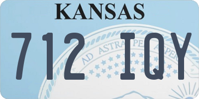KS license plate 712IQY