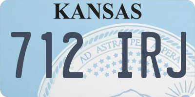 KS license plate 712IRJ
